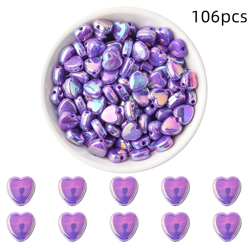 TEMU 106 piezas de cuentas de de , color AB, sólido, naranja , cadena de , collar, anillo y cadena para teléfono móvil, ideal para de San Valentín,