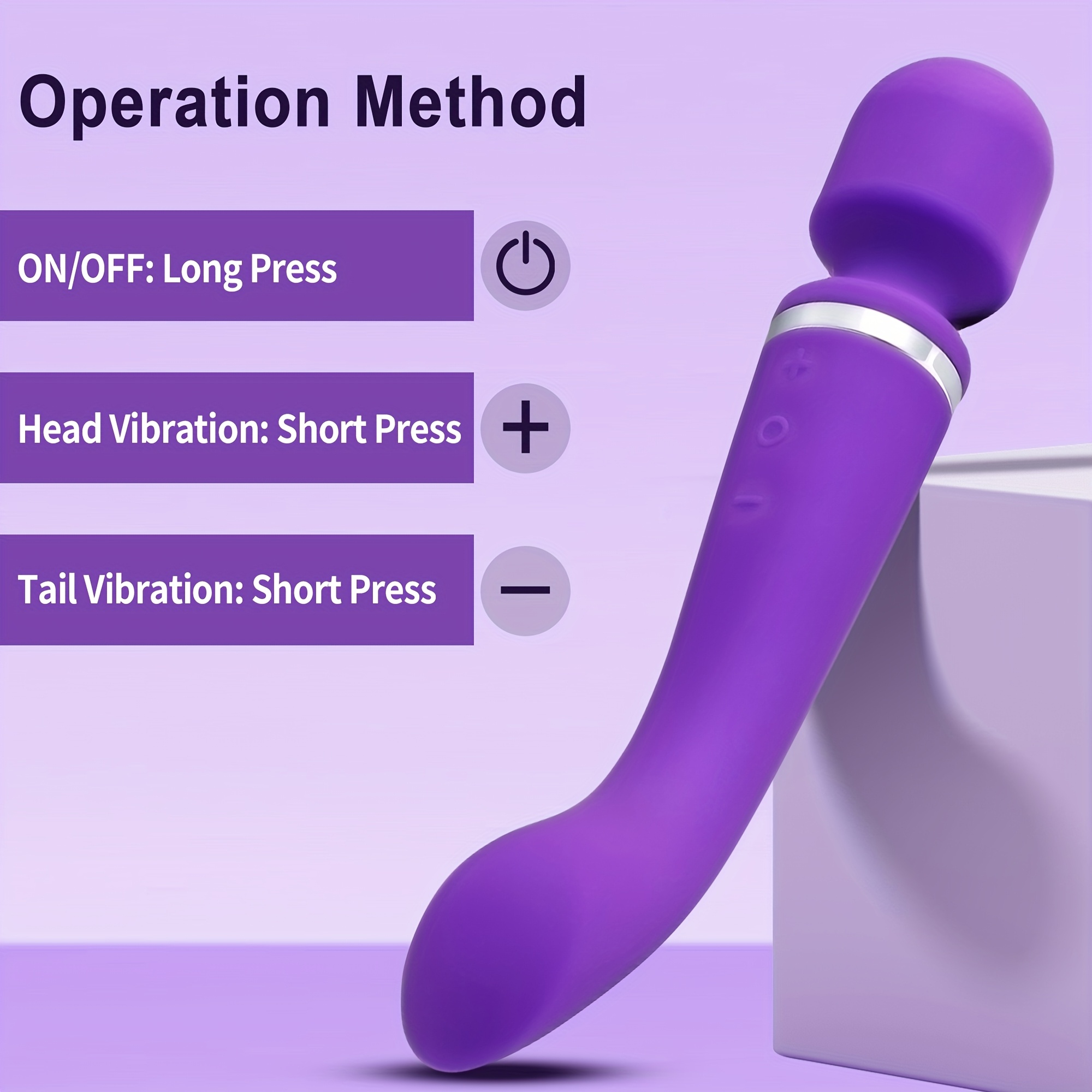 2-in-1   - dual-  wand  , 10   g-punkt massager, wiederaufladbare lithium-batterie, klitorisstimulator sexspielzeug für frauen,   erwachsenenspielzeug Produktdetails 7