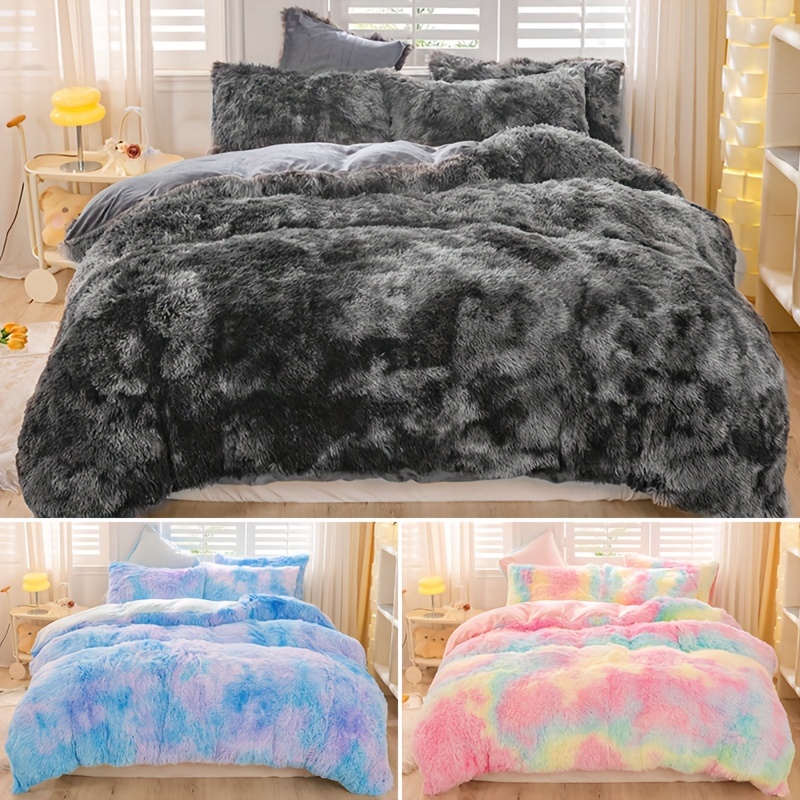 

3pcs Tie-dye Duvet Cover Set, Polyester Long , Bedding, , , 250-300g , No , Bedroom Decor