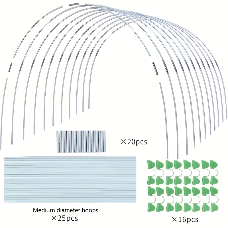 Image of Greenhouse Arch Diy Plant Tunnel, Rust-proof Fiberglass Support Arches, Suitable For Outdoor Plant Protection, An