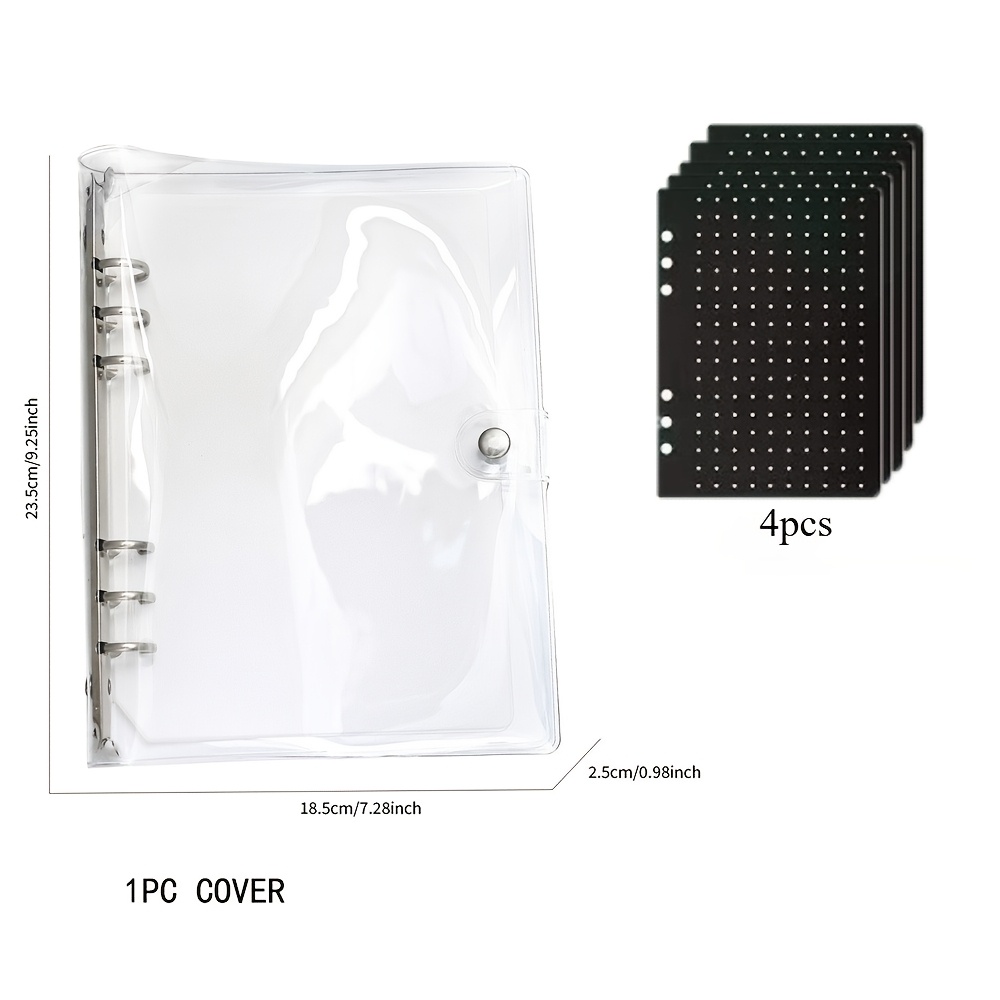 TEMU 1 Set Of 4-page Badge Display Book Display Boards Set, Portable Badge Book With Transparent Pvc Cover, Designed For Managing Badges With