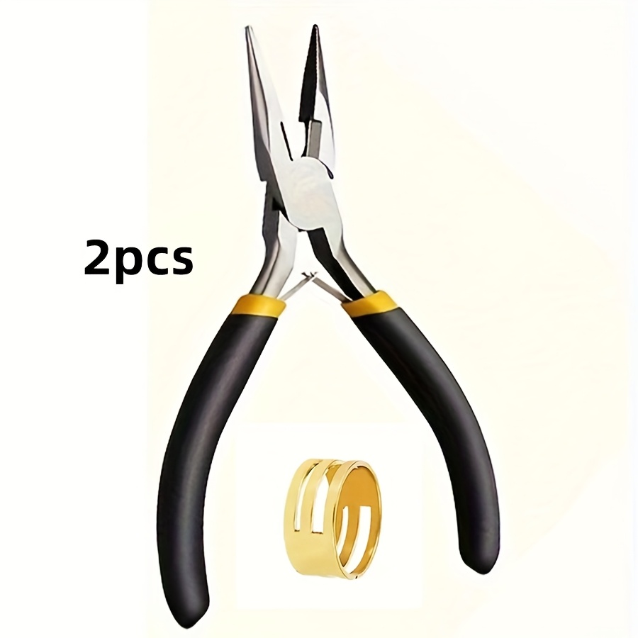 E-shop 2 Stk./. 12-mm-Handgefertigte Zange, 1 Goldener Ring und 1 Goldener Ring können zur Herstellung und für verschiedene Schmuckverzierungen