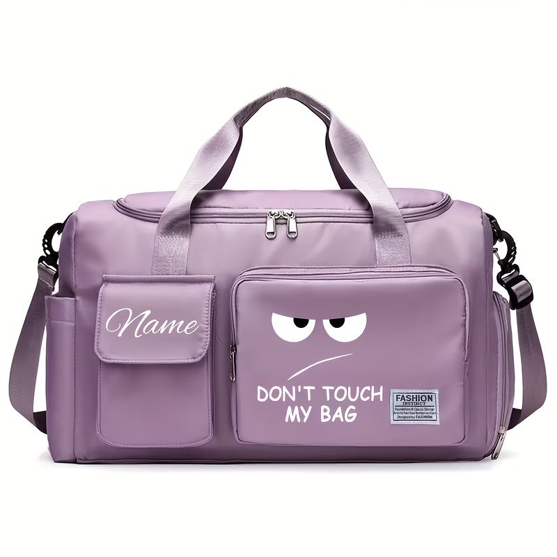 TEMU 1pc " Me" Printed Travel Bag - Lightweight Nylon Gym Tote & Backpack Suitable For Overnight Trips, Workouts, - Large-capacity Teen Backpack With