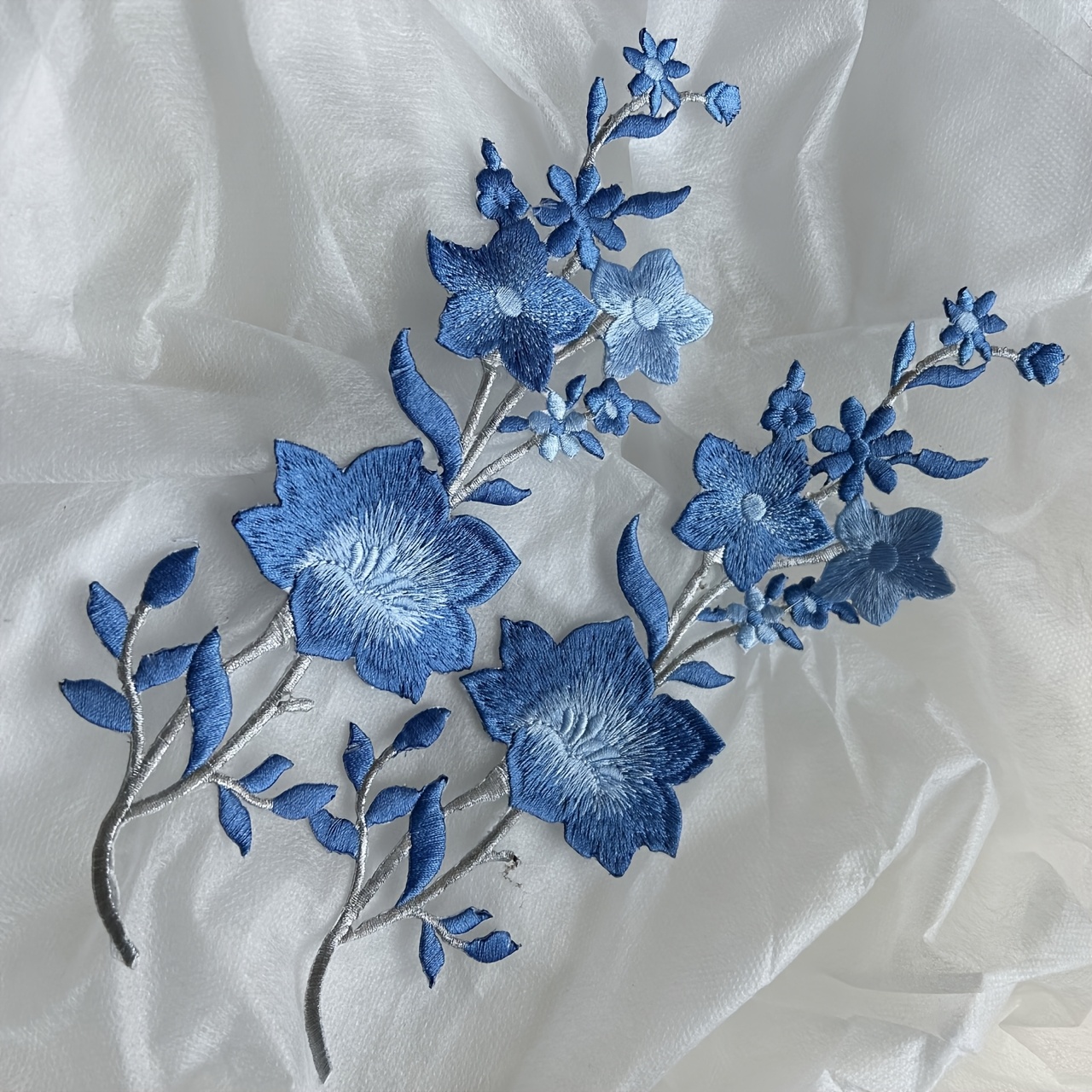 TEMU 2pcs Of Long Floral Embroidered Patches, Suitable For Applications On Clothing, Bags, Hats, And Home Decor. Ideal For Craft Enthusiasts, Used To