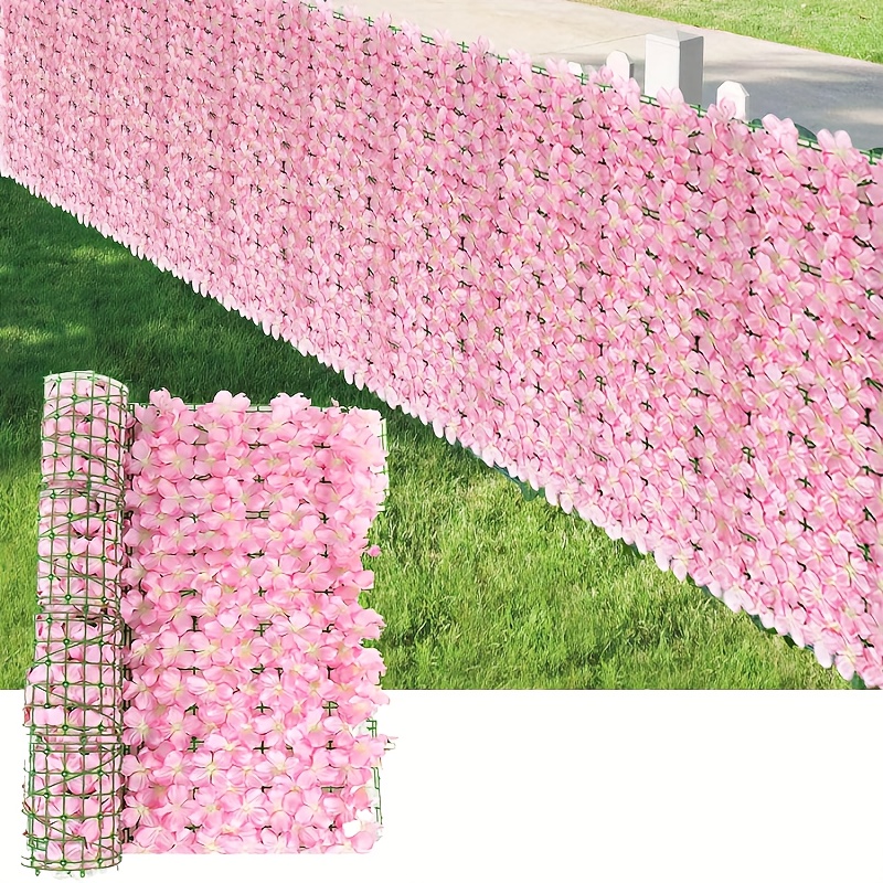 * Pink Knstliche Efeu Sichtschutz * 299.72X50.8Cm - *-Schutz, Kein *  Bentigt, Kunststoff Blumen und Gras Wand Hintergrund fr Outdoor Garten,  Terrasse, Balkon - Ideal fr Hochzeiten, Verlobungen, ...