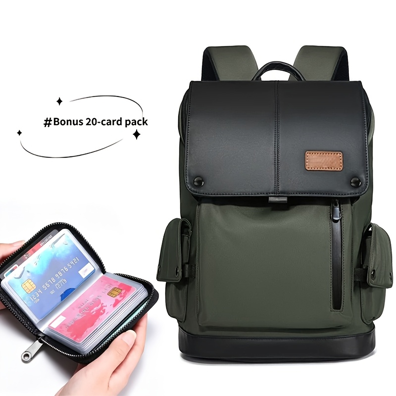 Stylish Casual Backpack for High School Students, Flip-Top Design
