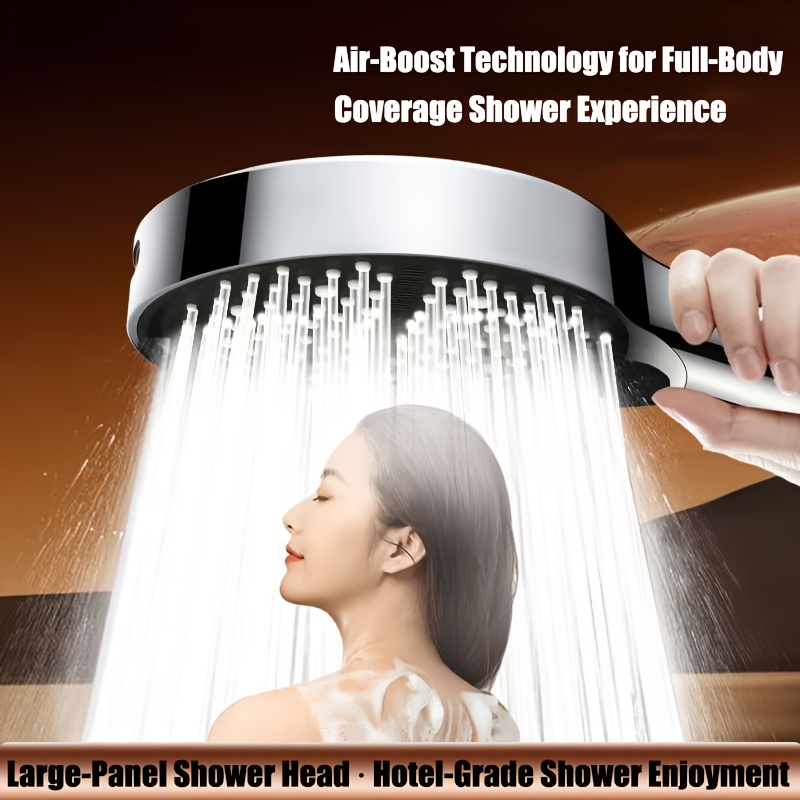 7-Function Handheld Showerhead with Protective Hose