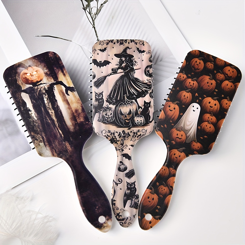 

Halloween-themed Hair Comb With Pumpkin, & Designs - Nylon For All Hair Types, Hair Comb