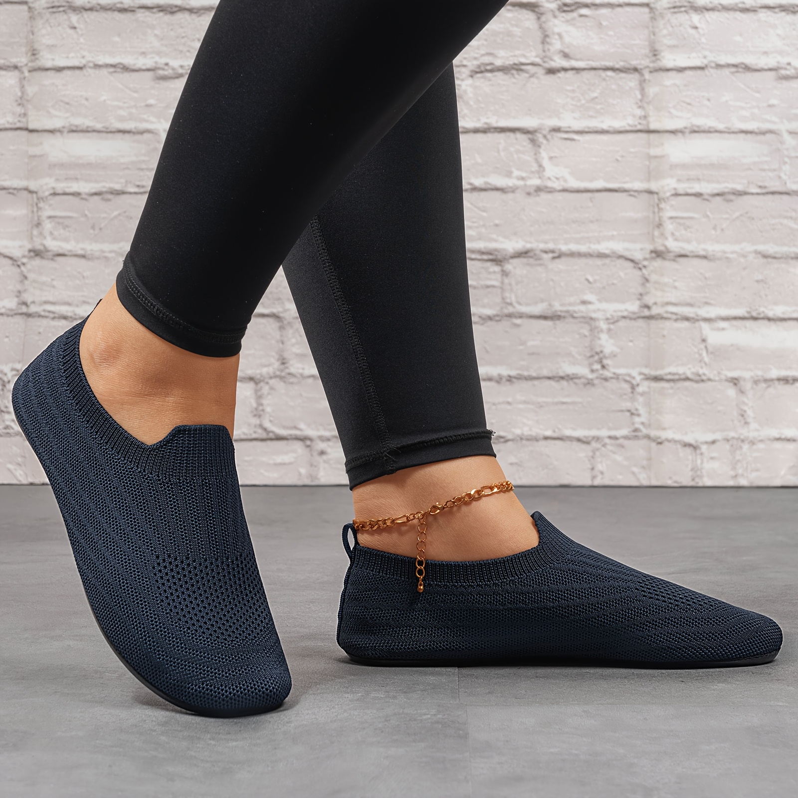 Unisex Indoor Slippers Breathable Slip-* Shoes with Soft Fabric Upper  TPR Sole, Ergonomic Arch Support for Hom