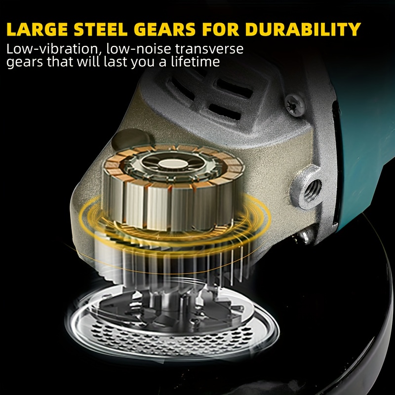 11,43 cm Zware Elektrische Haakse Slijper met Slijpschijf & Sleutel