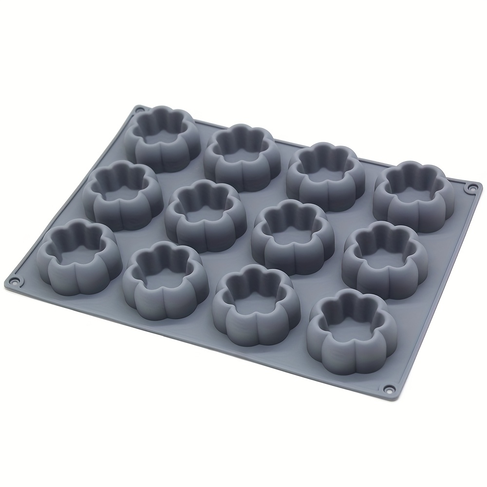 1pc Floral Dessert Silicone Mold With Indented Center For Cupcakes, Chocolate, Pudding, Mousse Cake Decorating, Baking Tool, Diy Soap, Candle, Epoxy Resin, Aromatherapy Plaster Mold