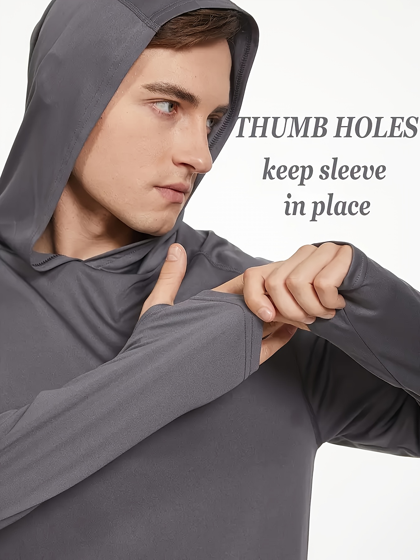 Men's Upf 50+ Sun Protection Hooded Shirt Quick Dry - Temu