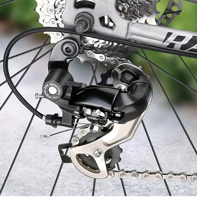 6/7/8-  bike rear derailleur -  , adjustable chain   with 3-4-5 gear ratios, compatible with most bikes,   mounting hardware, bike gear  , sleek metallic  , durable construction 0