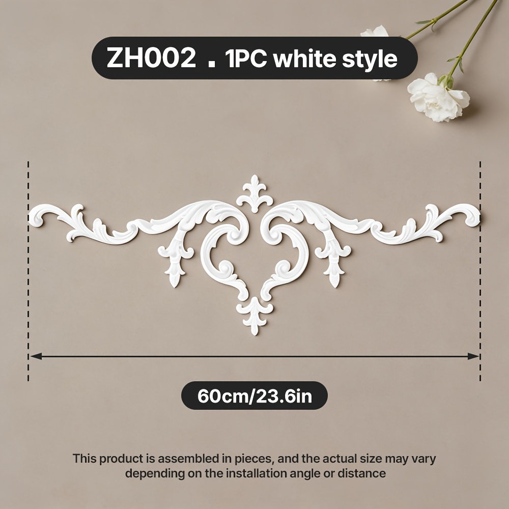 TEMU 1pc White Shaped Piece Pu Flower Decoration Wall Pasting Application For Indoor Enthusiasts Flower Decorations Wall Decoration Home Decoration