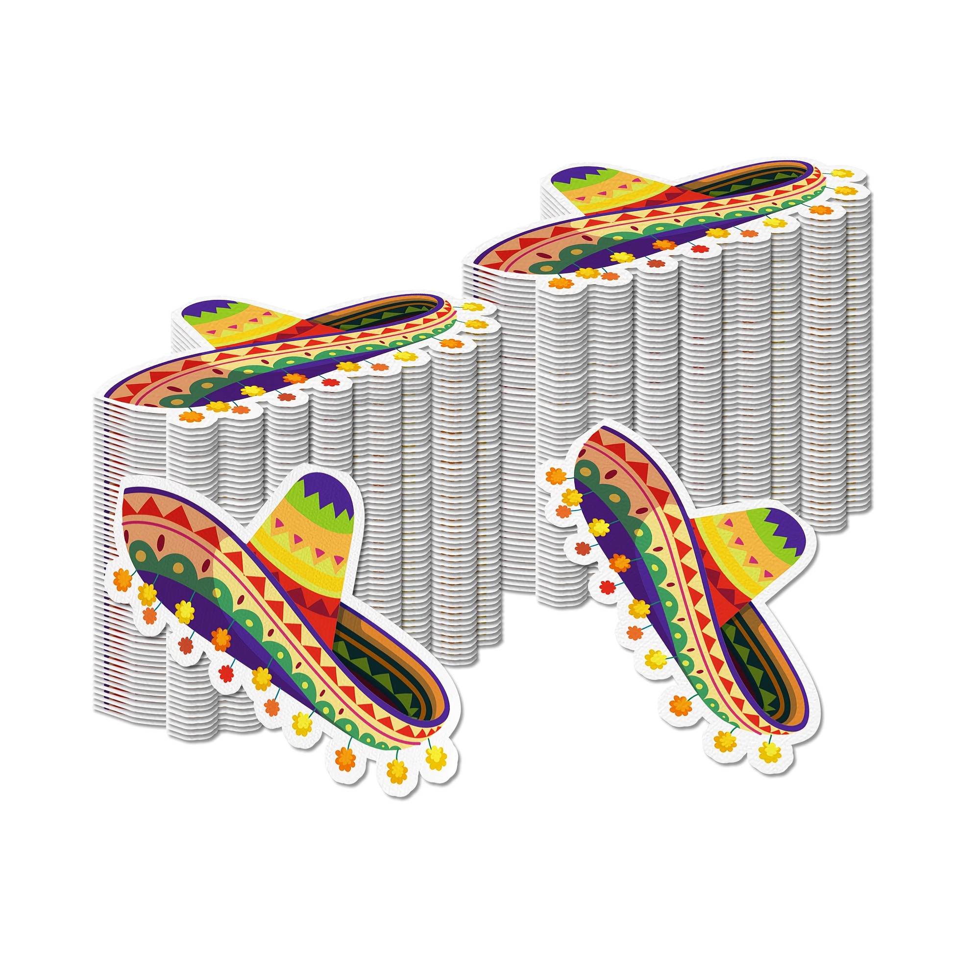 TEMU 20pcs Mexican Sombrero Straw Hat Paper Napkins Disposable Dinner Beverage Napkins For Party Banquet Birthday Wedding Charity Event Holiday Theme