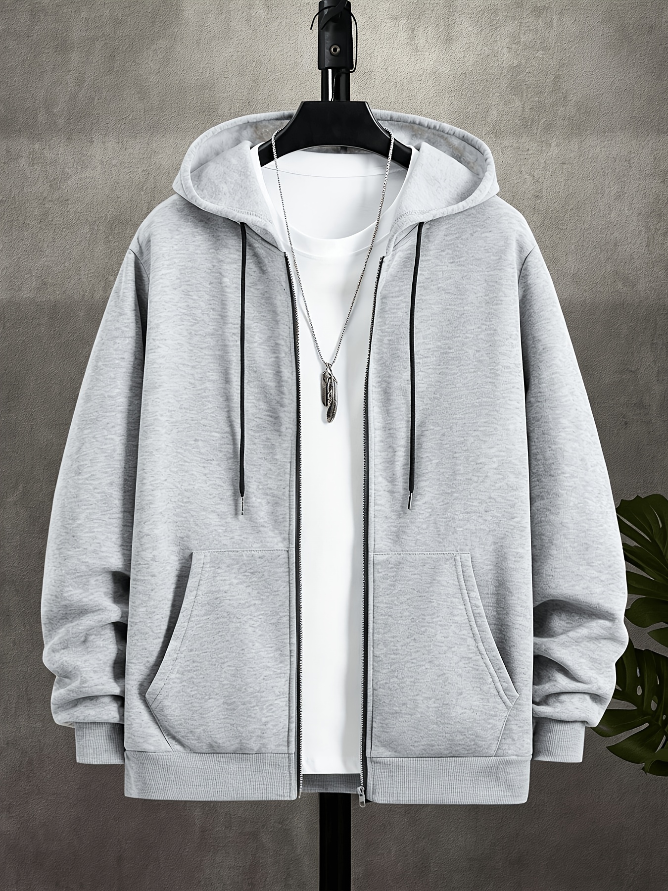 mens casual lightweight sweatshirt warm tone street photography back to   minimalist versatile autumn outerwear daily wear sports style hooded zip up sweatshirt long sleeve top