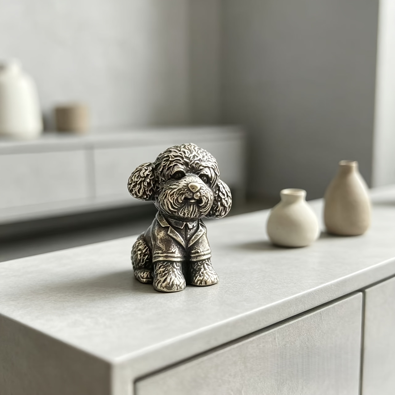 TEMU 1 pièce Décoration Ornement Petit Chien, Décoration Rétro, Décoration de Bureau, Petite Décoration de Maison, Bureau, Artisanat en Métal, Cadeau