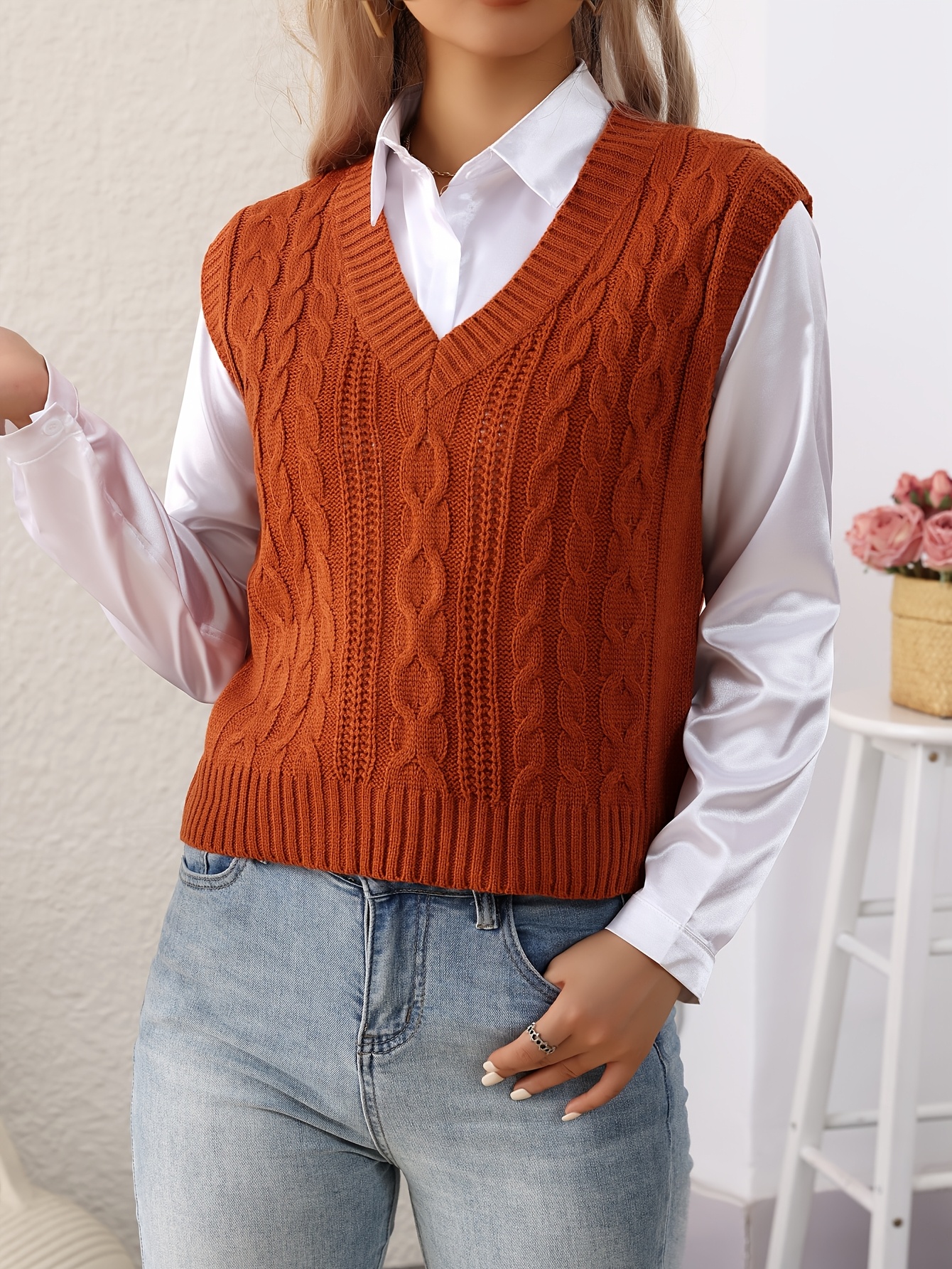 Sweater Vest Womens Acrylic Sweaters Buy Threadbare Grey V-Neck