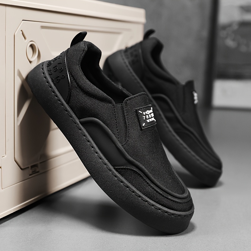 mens black canvas slip footwear breathable non slip Temu Germany