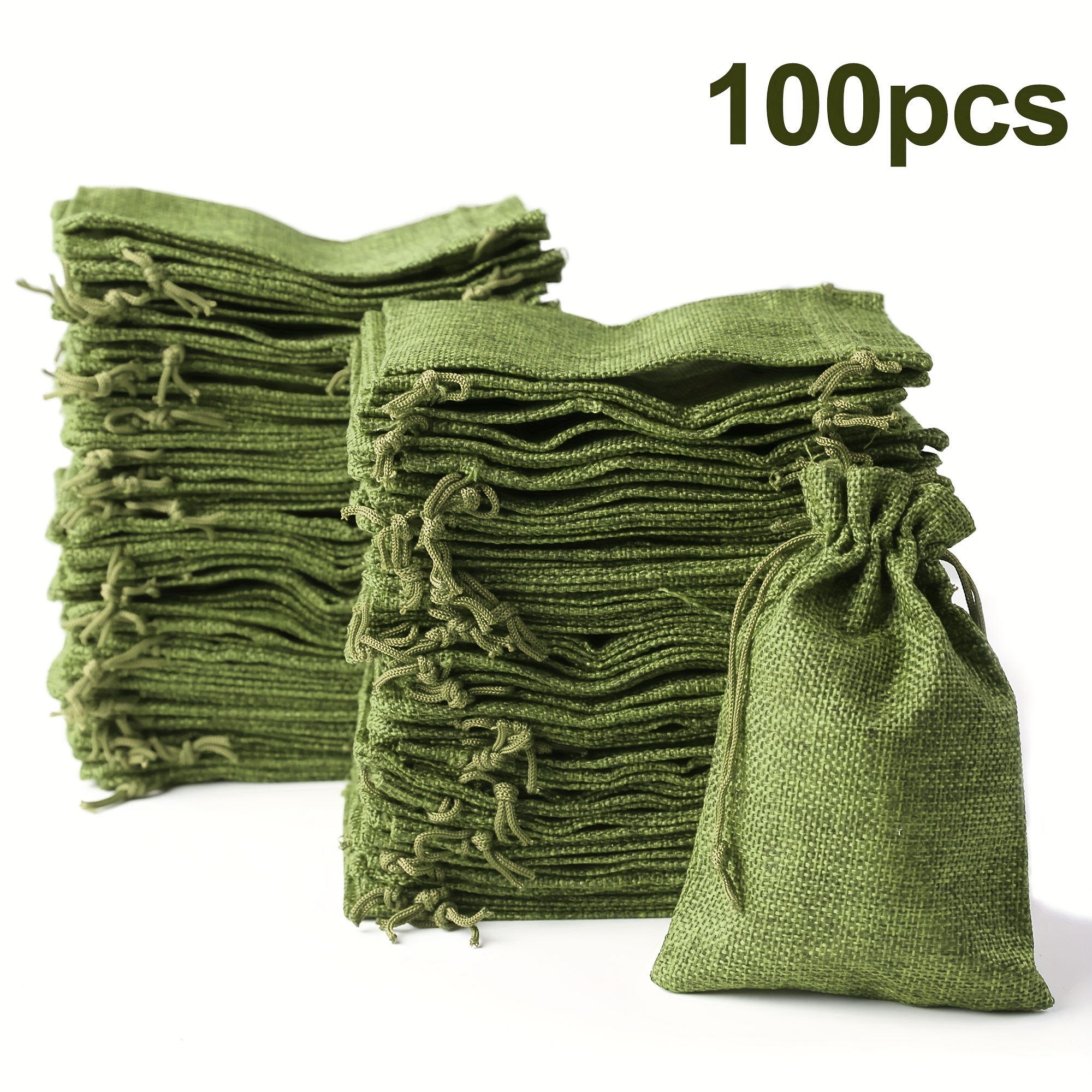 100pcs red green   drawstring gift bags durable   for weddings parties events   candy chocolate jewelry reusable high quality favor pouches   bags colorful packaging reusable favor bag