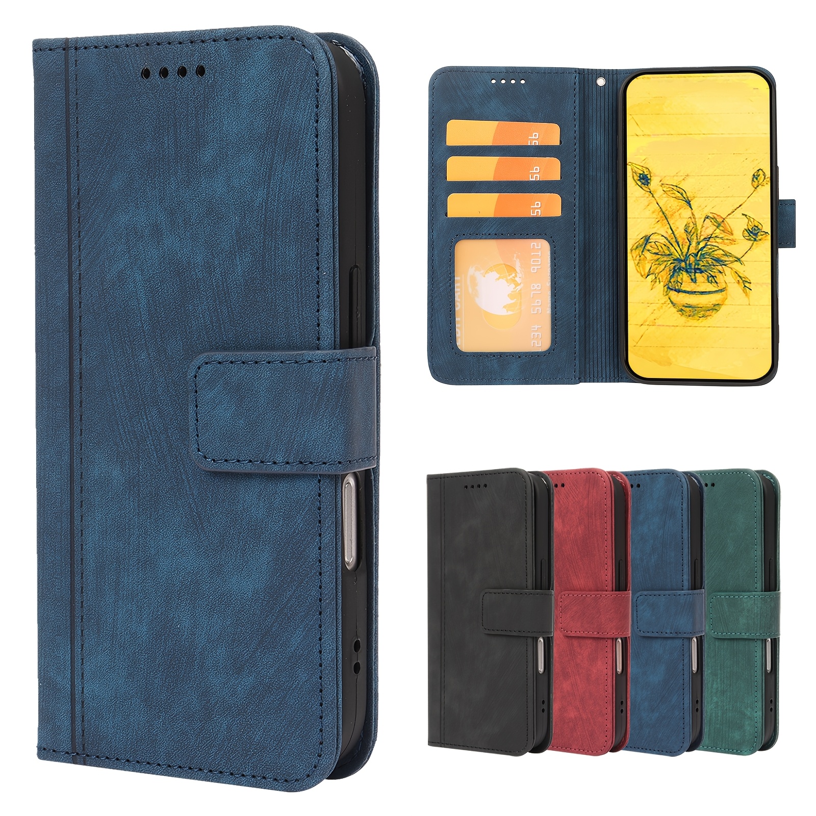 TEMU Phone Case - [for Iphone Wallet Case]suitable For Iphone 17e Special Flip Cover Wallet Case, 3 Card Slots To Store Credit Cards, Provides