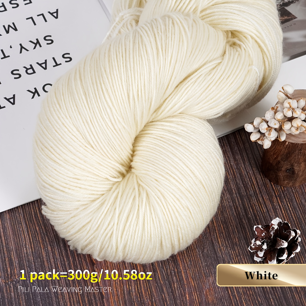 TEMU Écheveau de Laine Mérinos MOMOCIAGA 300g/10.58oz - Ultra-, Chaud et pour Tricotage & Crochet - 15 (Du Café ) - Pulls à Soi-, Écharpes, Châles,