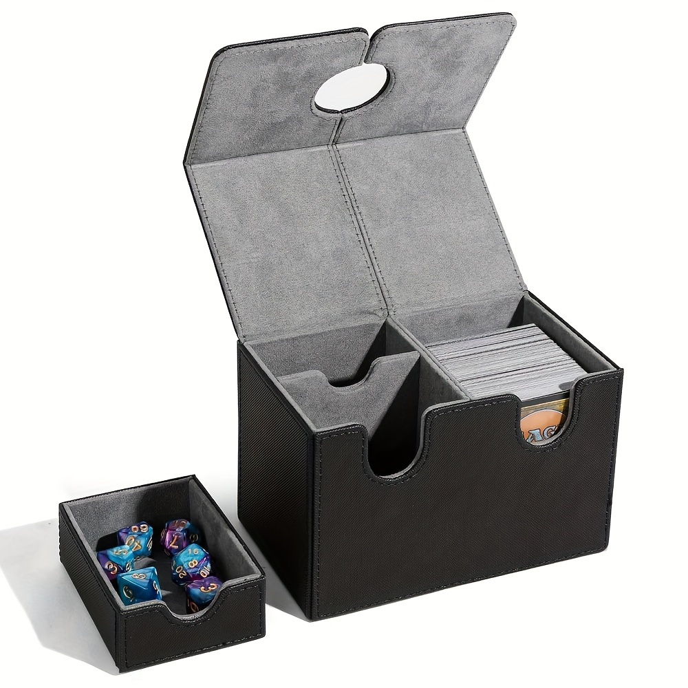 JOFUUM Boîte Rangement Cartes 3 En 1 Violet - Organiseur +200 Cartes Avec 4 Séparateurs Pour TCG