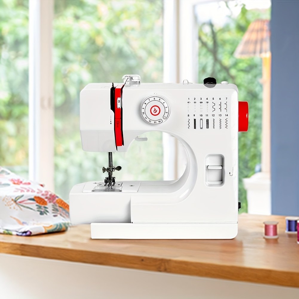 Sewing Machine For Beginners, 14 Programmes Small Sewing Machines Kids, Mini Sewing Machine Portable Electric Sewing Machine With Foot Pedal
