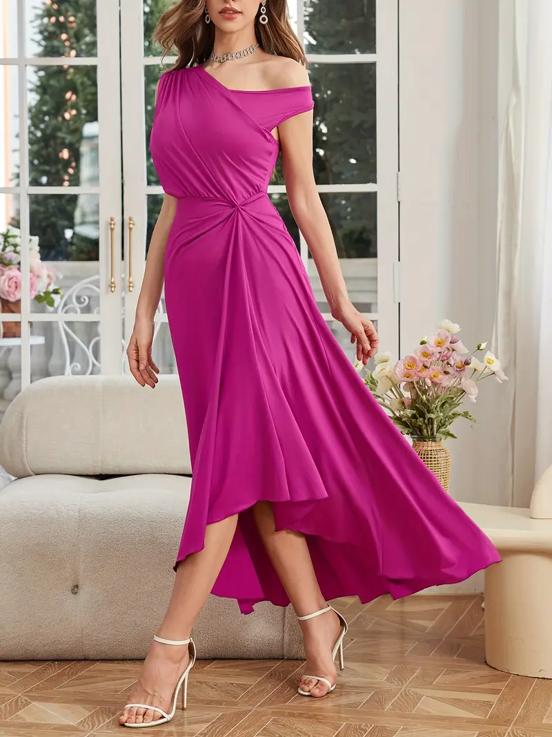 womens elegant party formal evening gown asymmetric one - Temu Mauritius womens elegant party formal evening gown asymmetric one - Temu Mauritius