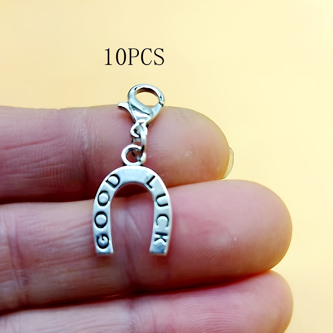 Fashion Letter Pendant And Lobster Clasp Charm Pendant 10pcs