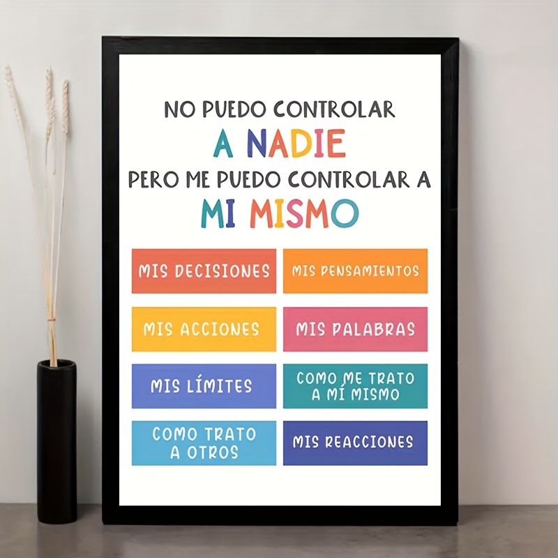 TEMU Impresión artística para pared en sin , 2D , 1 pieza, con y español - Decoración para guardería con ilustraciones de dibujos animados vibrantes,