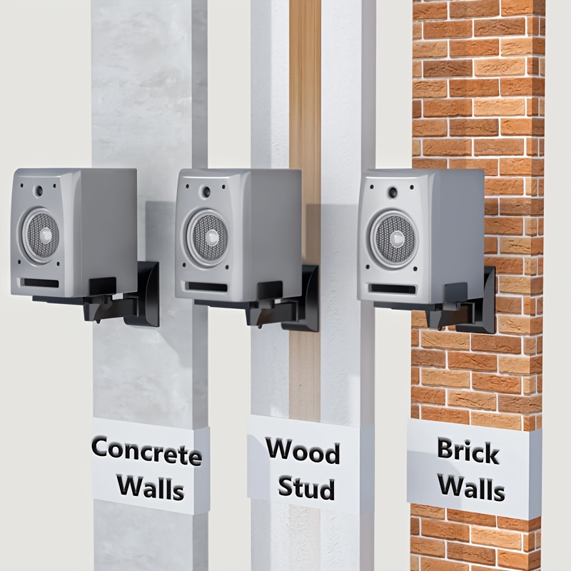 Black Wall Mount Universal Stereo Speaker Bracket