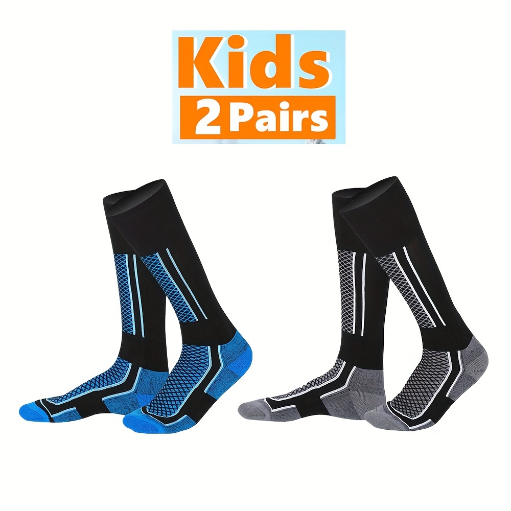 Image of /pc Age 7-12 Years Kids Autumn Winter Thicken Warm Breathable Long Outdoor For Boys And Girls, For Skiing Skate Hiking Kinds Of Winter Sports