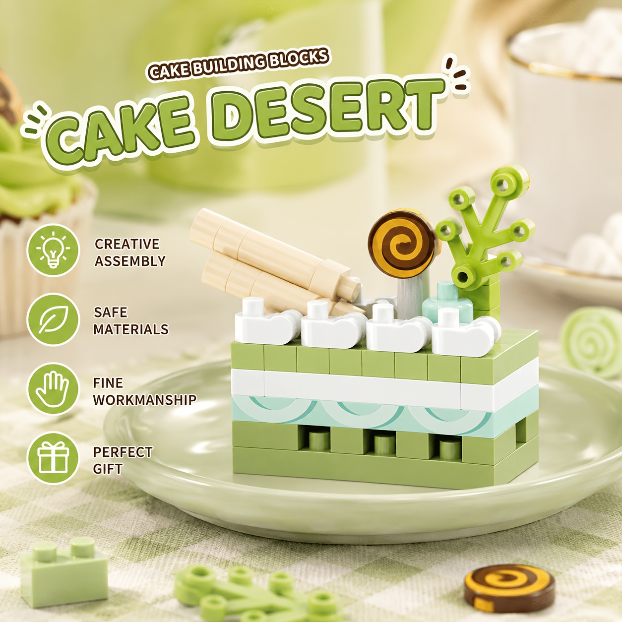 Creative Cake Building Block Assembly Model Toy