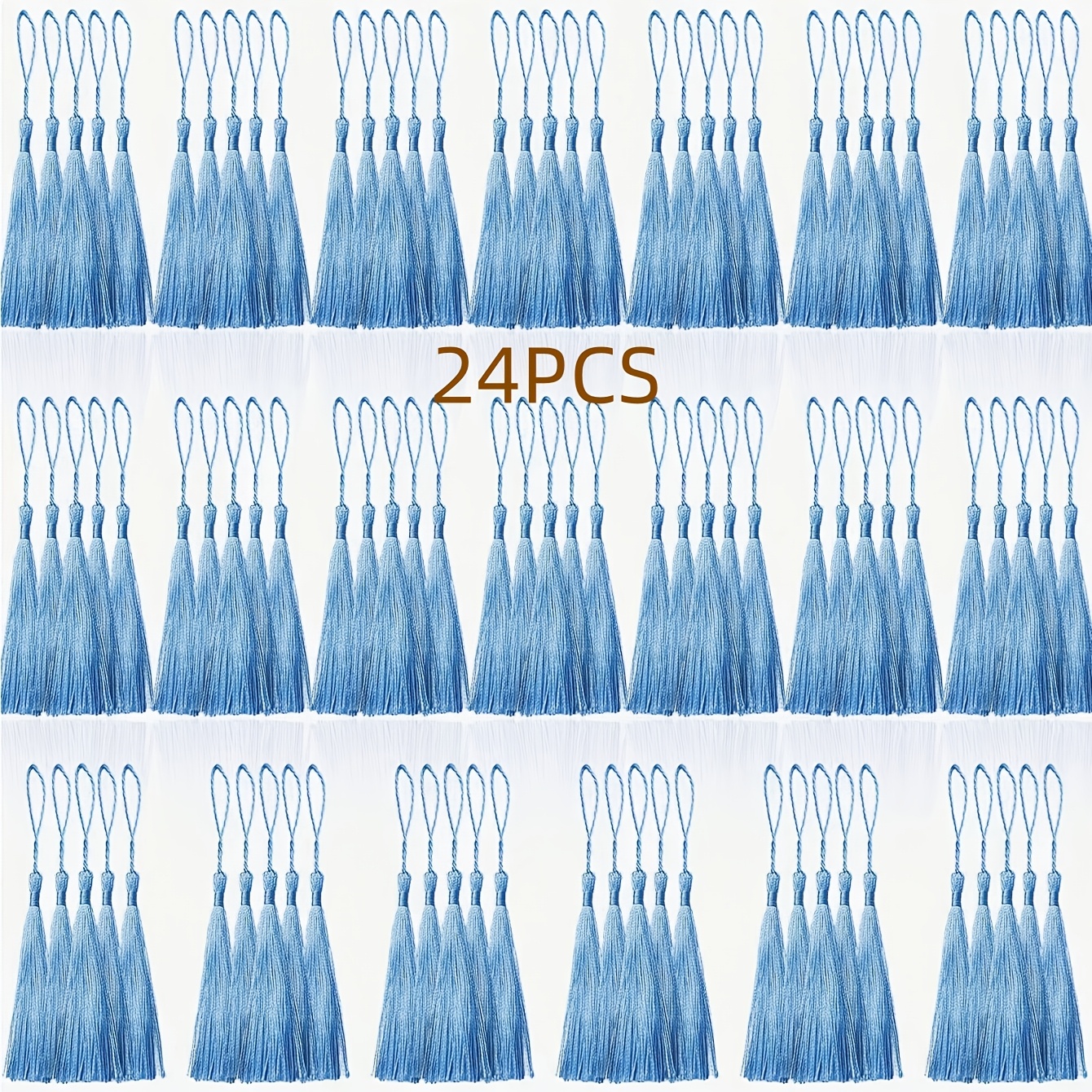E-shop 24 Mini Quastenringe - 5-Zoll Polyester Quasten, geeignet für Lesezeichen, Schmuckherstellung, Basteln - Traditionelle Stil Wohnkultur und