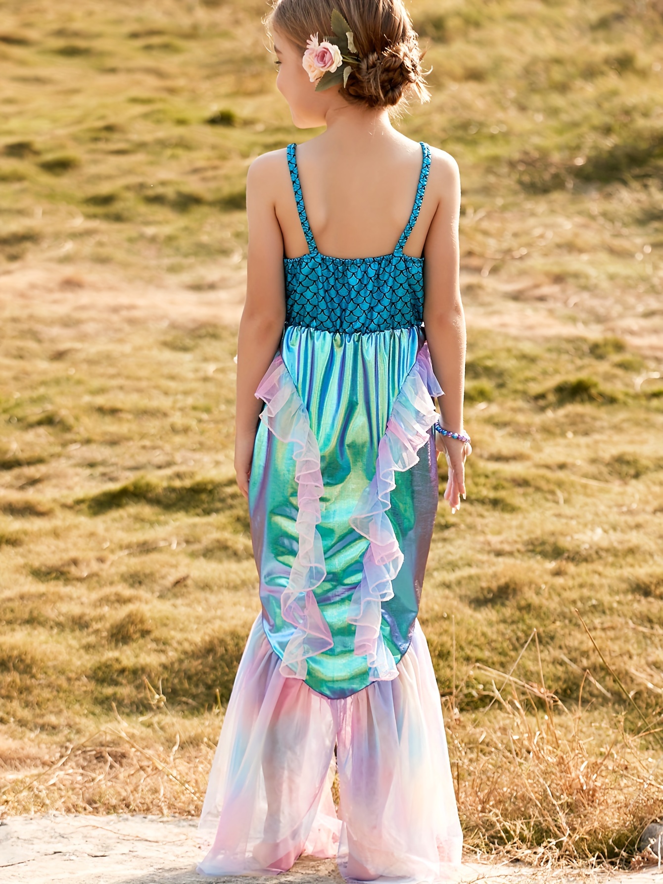 mermaid cami dress Jacquard Crisscross Back Mermaid Hem Cami Dress – Parthea Fashion