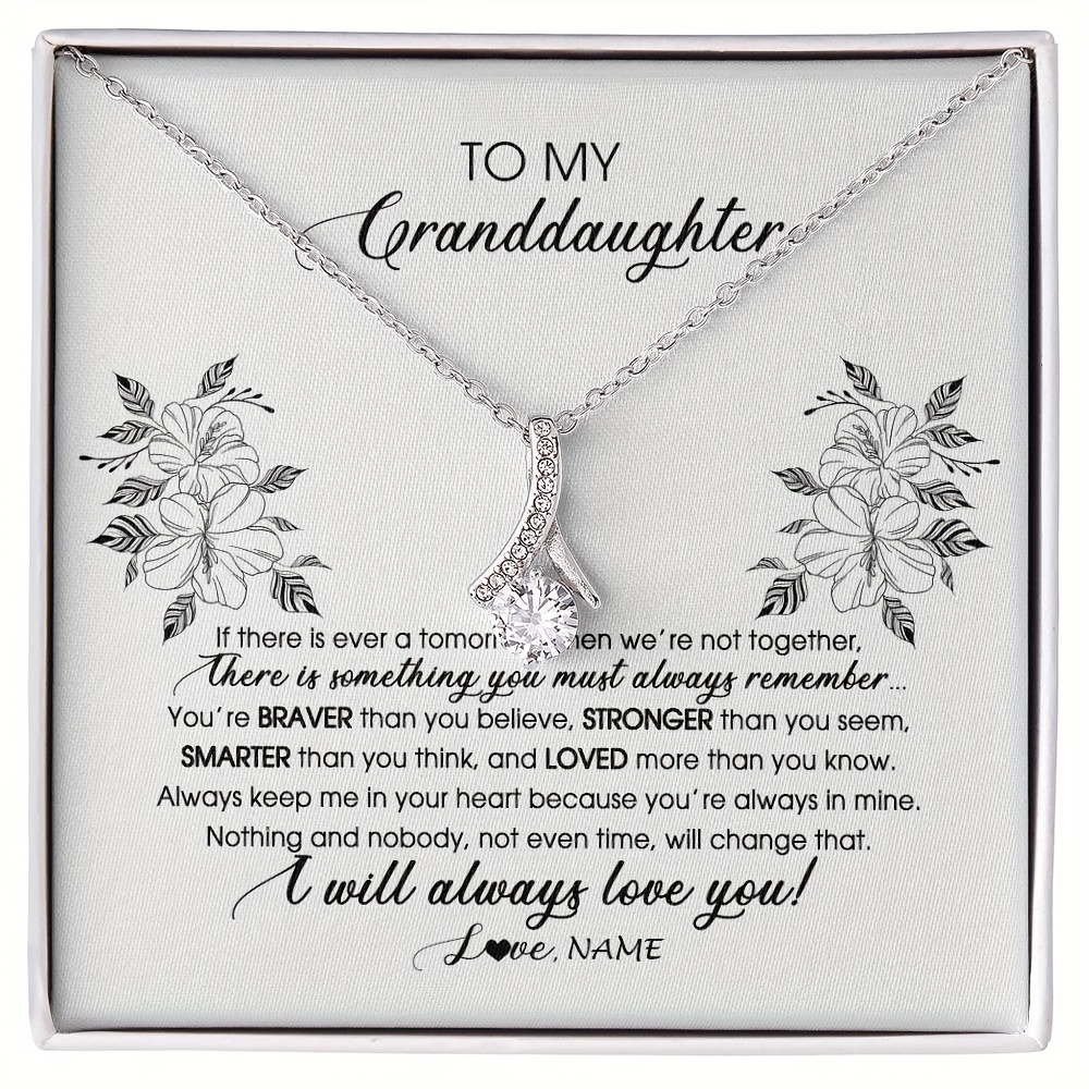 Personalized Granddaughter Necklace from Grandma & Grandpa