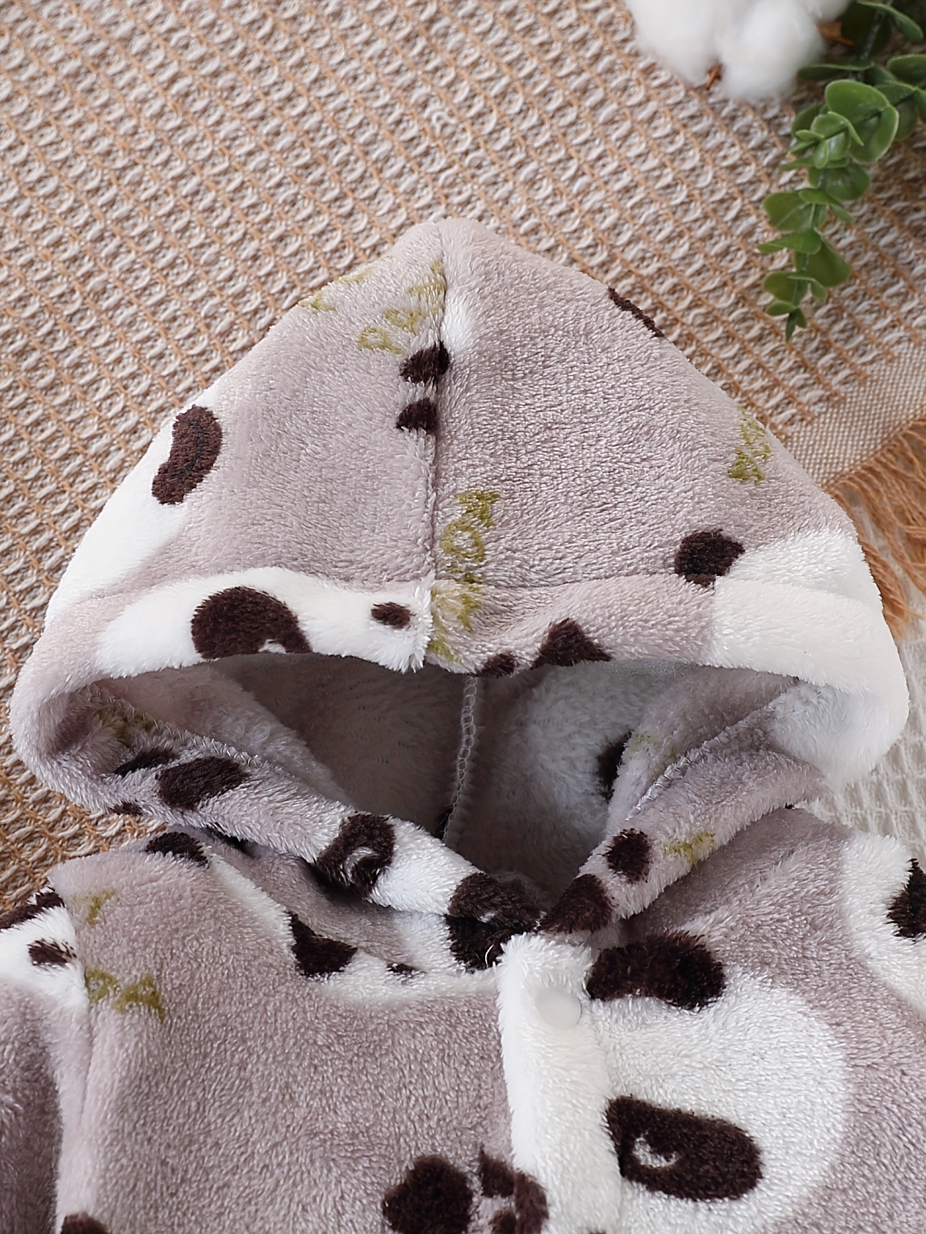Baby Boy Hooded Footed Bodysuit Two-Piece Set