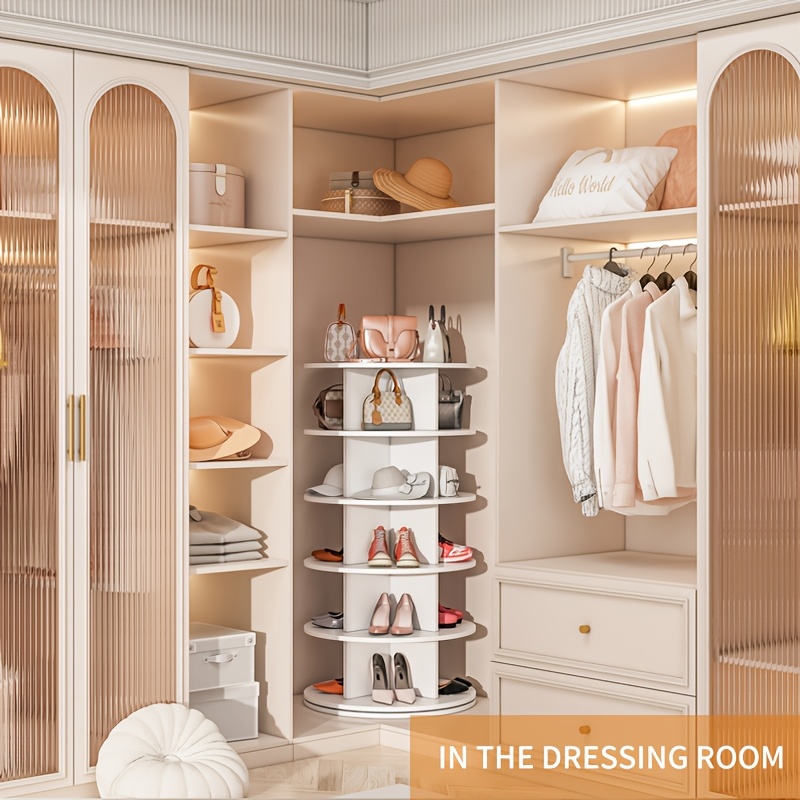 Shoe Carousel Corner Spinning Shoe Rack Lazy Susan Shoe Rack For - Main Image