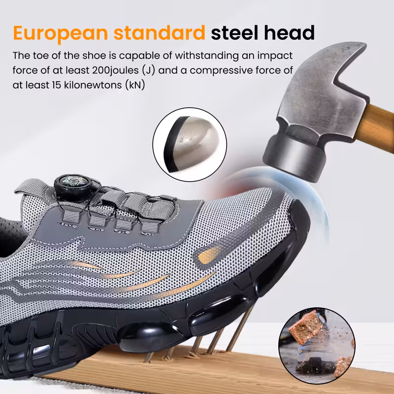 steel toe shoes for men lightweight safety shoes comfortable puncture proof slip on indestructible work shoes and fashion sneakers Product details 0