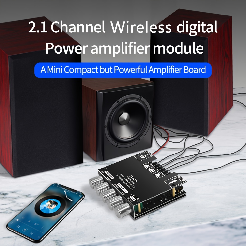 AK270 Mini amplificador estéreo, sistema de amplificador de potencia de  audio doméstico de 2 canales, mezclador de sonido estéreo receptor de