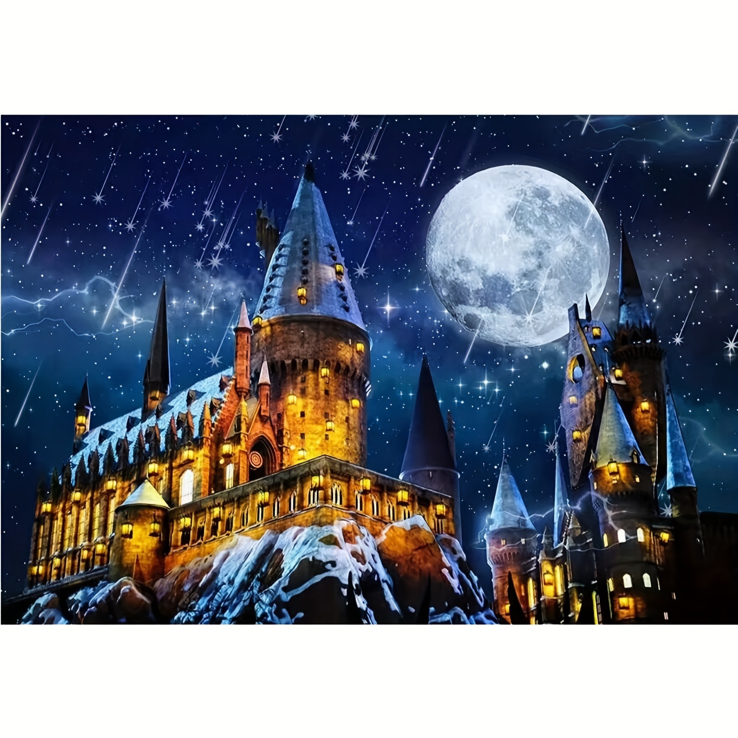 

Paint By Numbers Adult Canvas, Painting Abstract Hand-painted Castle Moon, Paint By Numbers, Oil Painting Kits With Brush And Acrylic Paint (without Frame)