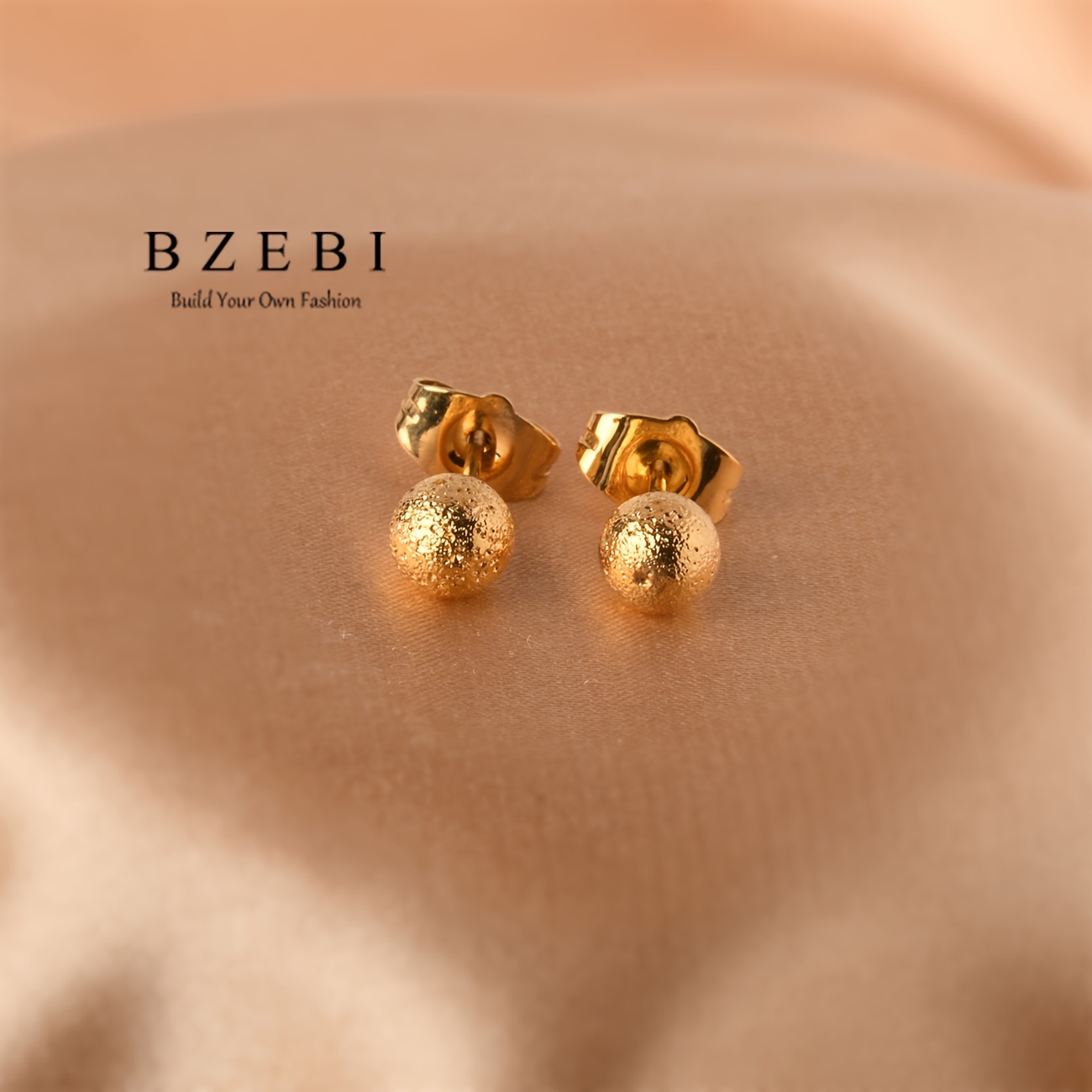 TEMU Fashionable Matte Round Ball Stud Earrings, Sparkling Jewelry, Gifts For Women On Birthdays, Christmas, , And Valentine's Day, Comes With A Gift Box