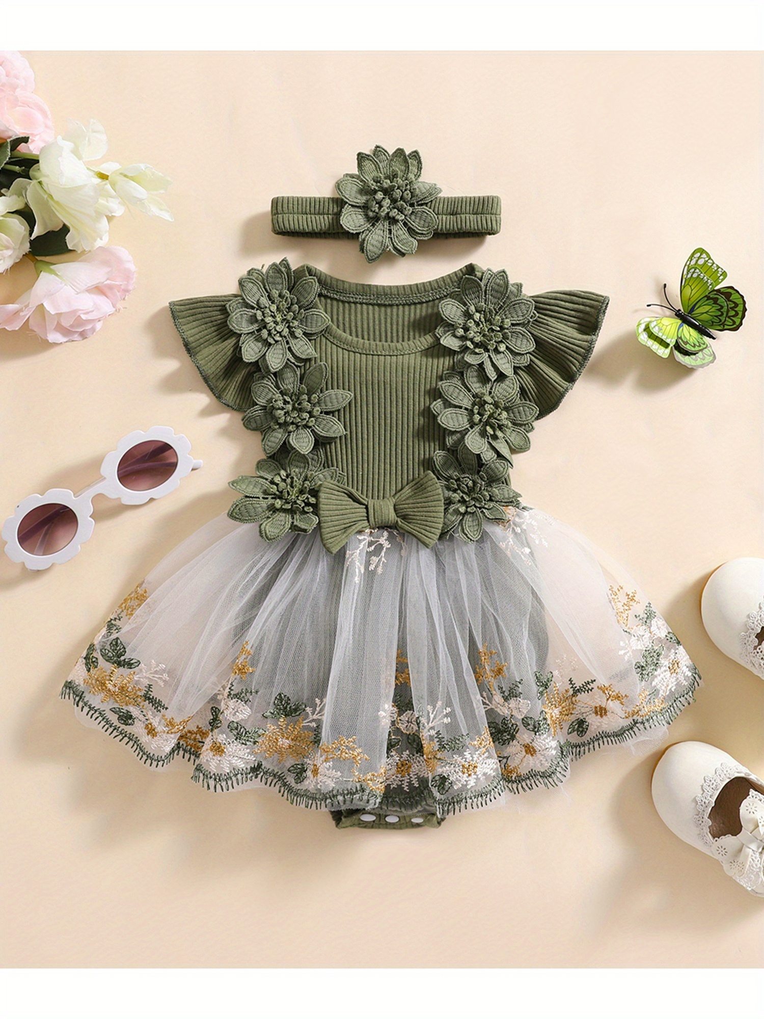 holiday dresses women long sleeve Mistletoe Satin Baby Dress 3M