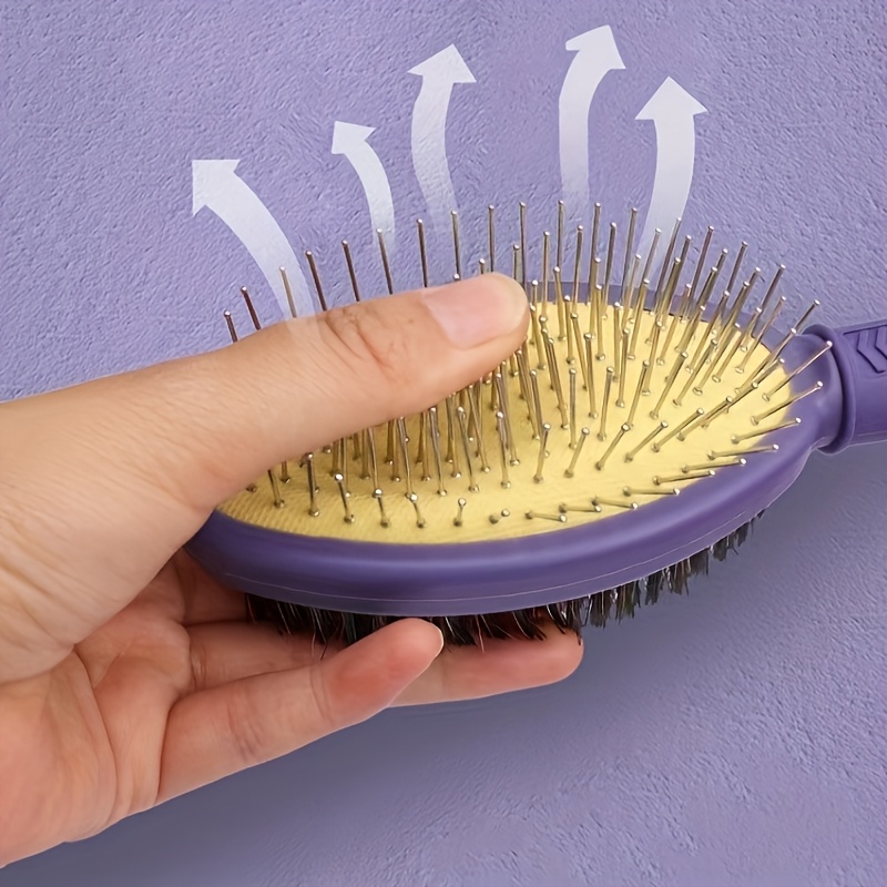 dual sided pet grooming brush abs material for dogs cat fur dog hair removal massaging comb for knots and shedding no battery required Product details 2