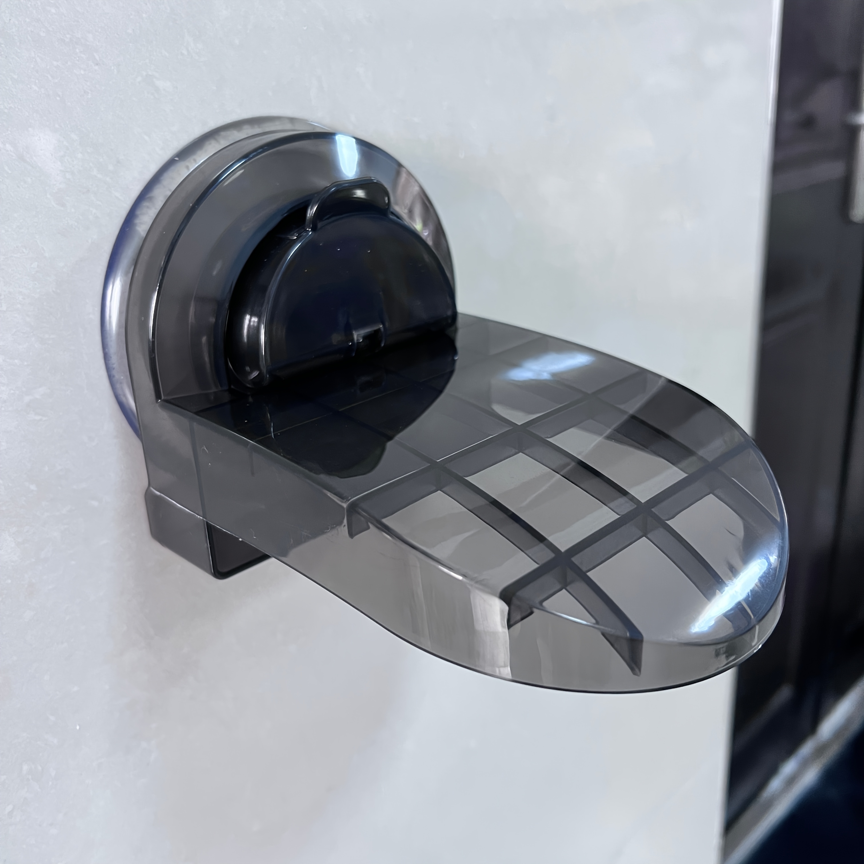 TEMU 1pc Suction Cup Shower Foot Rest, Non-slip Bathroom Foot Pedal, Wall-mounted Plastic For Easy Entry And Exit, Bathing Accessories