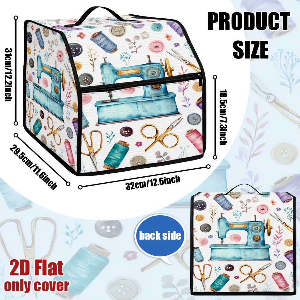 TEMU 1 pièce Housse pour surjeteuse compatible avec la plupart des machines à surjeter avec bobine et bouton - Housse compatible avec les surjeteuses
