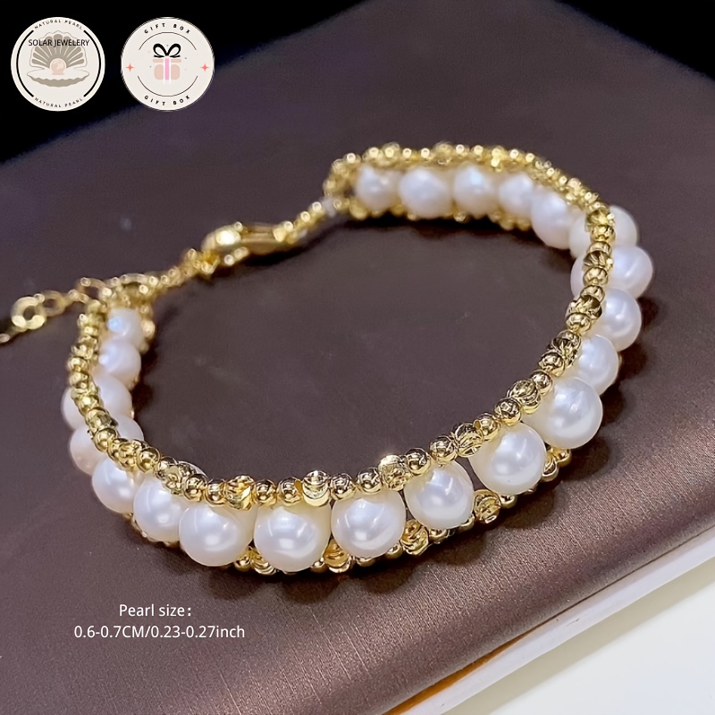 Women's Multi-Layer Freshwater Pearls Bracelet, Gift for Her