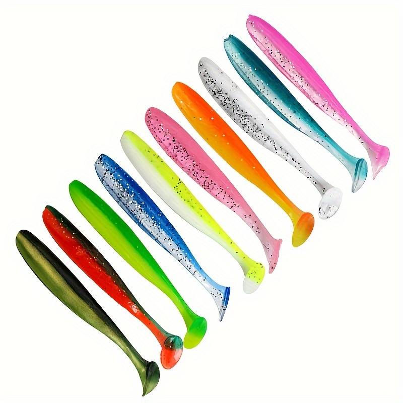 NEW Fashion 10PCS/Set 8 Color Fishing Bait Silicone Rubber Fake