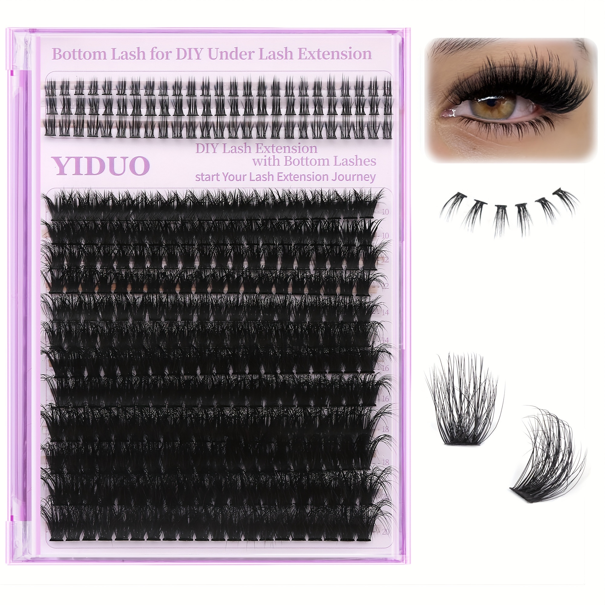 

315pcs Fluffy Lash Clusters Kit With Lower Lashes - Wispy, Thick Volume Eyelash Extensions, 10-20mm Lengths, 100d Density, Diy At Home For Dramatic Makeup Looks